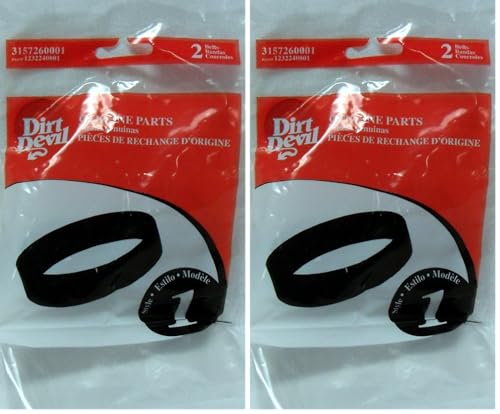 Image of Dirt Devil Style 1 Vacuum Belt (4-Pack), 3157260001, One-Size, Black