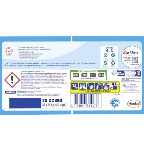 Le chat discs savon de marseille aloe vera *35 lavages - vue 3