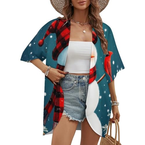 2025 Women's Girls Casual Cardigan Open-Front Half Sleeve Sweater Tops