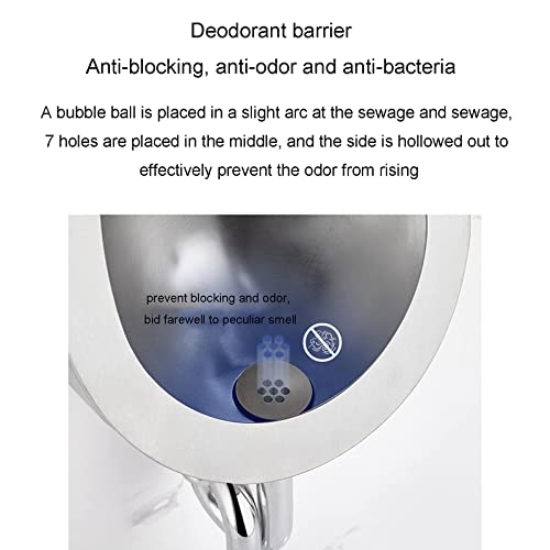 LYDZUSDP Stainless Steel Integrated Men's Urinals,Wall-Mounted Vertical Toilets Induction Drainage Public Toilet,Suitable for Use in Schools,Hospitals,Hotels(A)