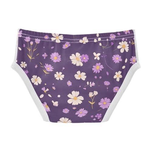 KLL Seamless Daisy Flower Purple Toddler Boy Comfort Briefs Breathable Undies2