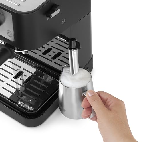 De'Longhi EC260.BK Macchina da Caffè Per Polvere o in Cialde E.S.E., Sistema Latte Manuale, Facile da usare, Serbatoio Estraibile da 1.1 L, Caldaia acciaio inox - immagine 4