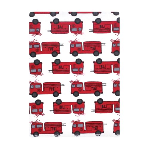 Image of Hudson Baby Infant Boys Cotton Flannel Burp Cloths 12-Pack Bundle, Fire Truck, One Size
