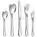 Besteck Set, 30-teilig Edelstahl Besteck Set 6 Personen, Messer Gabel Löffel Set mit Teelöffel und Dessertgabel Spiegel poliert & spülmaschinenfest für Home Unterhaltung