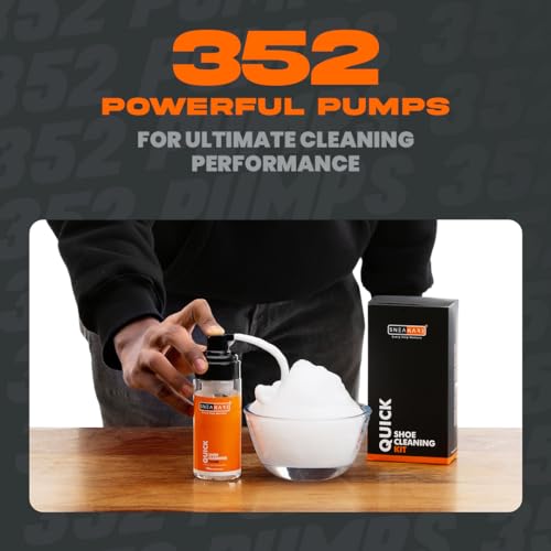 SNEAKARE Quick Shoe Cleaning Kit Shoe Cleaner & Medium Bristle Shoe Brush, White Shoe Cleaning Kit, Shoe Cleaner Kit For Sneaker,Sports Shoe Cleaner Foam Spray (Image - 3)