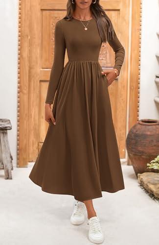BTFBM Casual Long Sleeve Dresses Spring Dresses 2025 Wedding Guest Dress Midi Dress Flowy Bohemian Long Dress