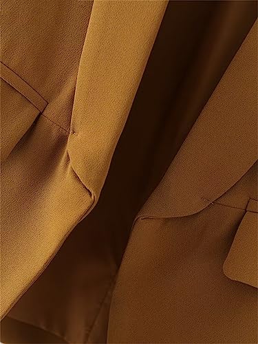 Women Fashion Solid Color Notched Collar Blazer Coat4