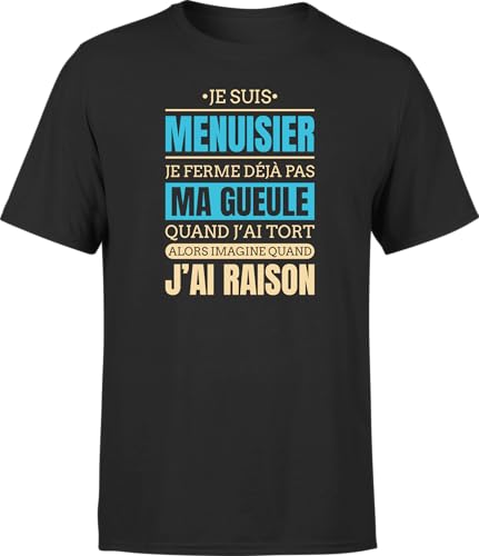 T Shirt Homme Menuisier rigolo t-shirt humour anniversaire papa original