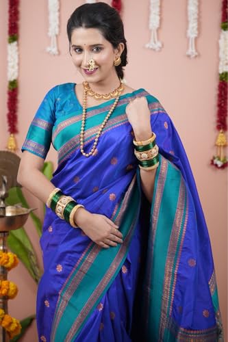 Image of SGF11 Women's Kanjivaram Pure Soft Silk Saree With Unstitched Blouse Piece