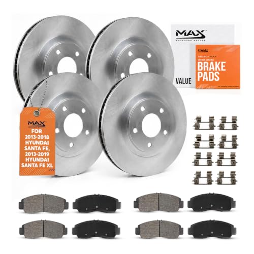 Image of Max Advanced Brakes Front & Rear Brake Kit For Hyundai Santa Fe