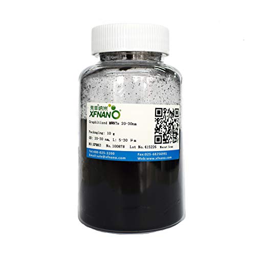Research Grade Graphitized Multi Walled Carbon Nanotubes Powder MWCNTs with Outer Diameter 20-30nm-Same Day Priority Shipping