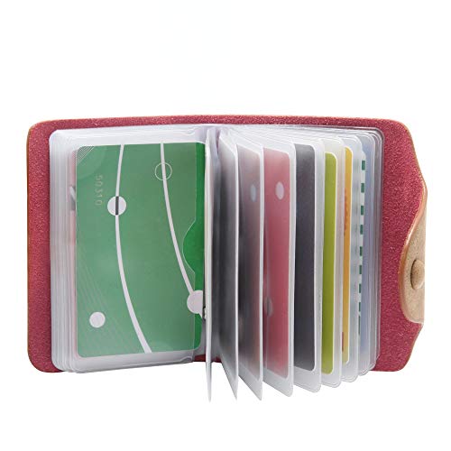 GERIINEER Tarjeteros para Tarjetas de Credito Mujer Hombre 20 Tarjetas (Marrón) Cover