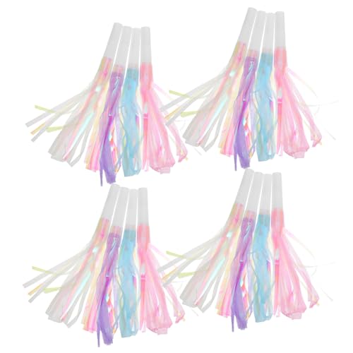 MOLUCKFU 24pcs Party Prop Blowers Noisemakers with Fringed Design for Birthday Celebrations Cheerful Atmosphere for Events and Gatherings