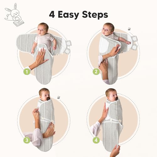 Image of 3pk Organic Swaddles for Newborns Girls, Boys & Hats (Prairie, 0-3M) | Soft Cotton Baby Sleep Sacks 0-3 Months, Breathable Baby Hats and Swaddles 0-3 Months, Newborn Essentials Must Haves