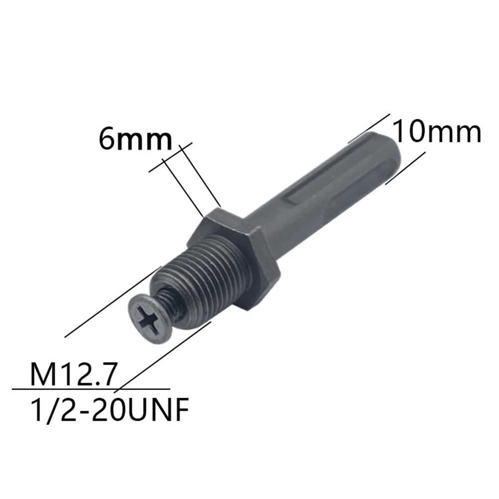 4-częściowy zestaw adapterów do szybkowymiennego uchwytu wiertarskiego, 1/2"-20UNF, bezkluczykowy do bitów 2-13 mm, SDS-Plus do 1/4" sześciokątny