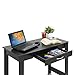 FURINNO Jaya Writing Desk For Residential Use With DrawerBlack, Blackwood, Large