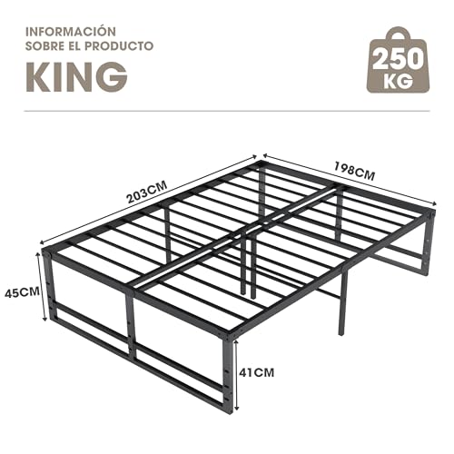 La mejor comparación de Base Cama King Size más recomendados. 26 Imagen adicional