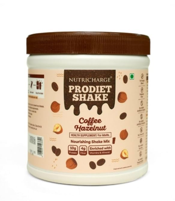Shake Coffee Hazelnut Flavour | Nourishing Health Supplement Shake Mix | 10g Protein, 4g Fiber | Enriched with Vitamins & Minerals | For Adults-image-9
