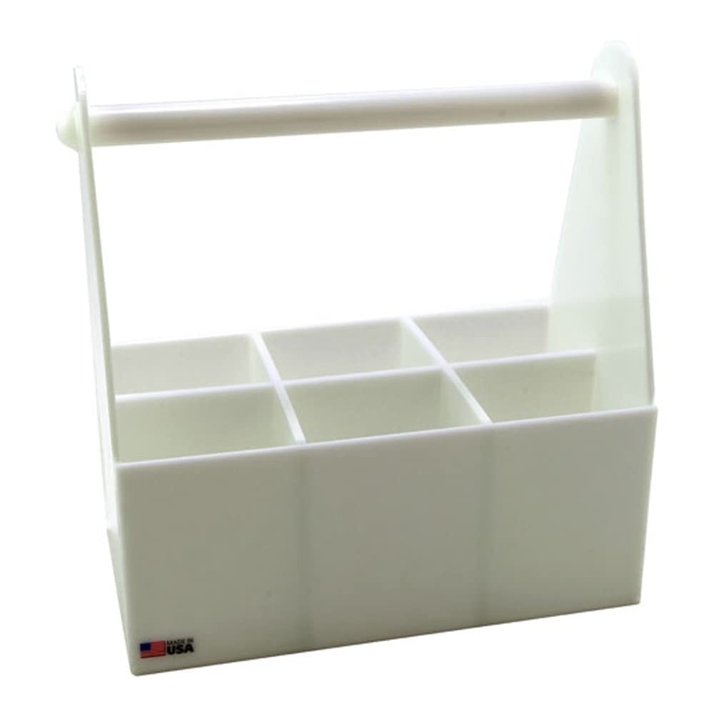 Dynalon 165034 HDPE Lab Safety Bottle Carrier for 32oz Bottles, 6-Place