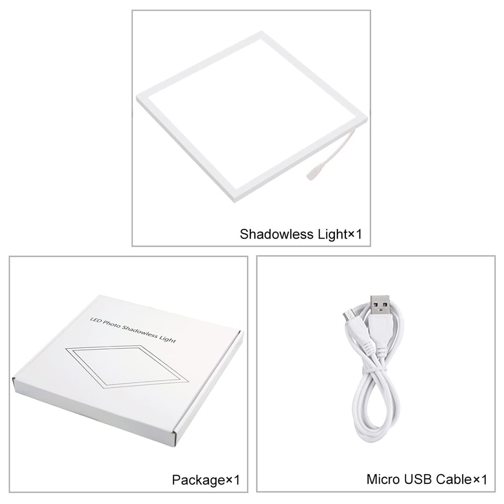 FLAA Photo Studio Light Box 9.8 "Fotografia Shooting Tent Kit con lampada Shadowless Pannello Pad con 12 colori fondali per gioielli e piccoli oggetti