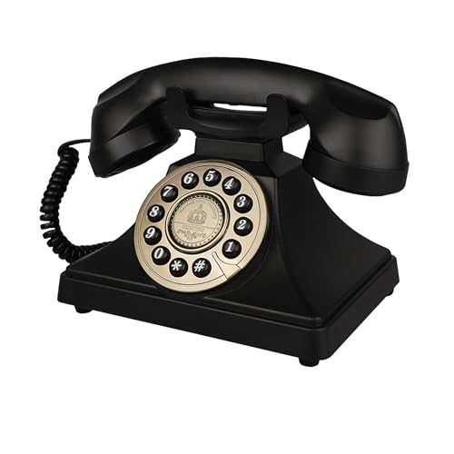 Teléfono Vintage, teléfonos fijos Retro con Cable para el hogar, teléfono de casa de una Sola línea con Timbre Fuerte para Personas Mayores, teléfonos Antiguos clásicos para Oficina, Hotel, Escuela