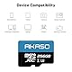 AKASO 256GB U3 MicroSDXC Speicherkarte Kompatibel mit Action Cam, Smartphone, Tablet, Dashcam und Überwachung Kamera