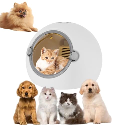 Ageanbri Pet Dryer Box for Cats and Small Dogs Within 7.5kg/16.53lbs, 5-90Minute Drying, 45dB Ultra Quiet Automatic Cat Dryer Box, 360° Full Body Drying with Light Safe Door Lock and Screen Display