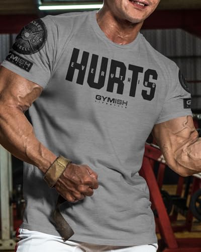 D R DETROIT REBELS Everything Hurts Gym Workout Shirts for Men Motivational Weightlifting T-Shirt2