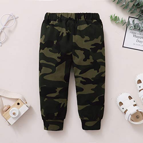 Toddler Baby Boys Clothes Letter Printed Hoodie Sweatshirt Tops+Camouflage Long Pants 2PCS Outfits Set
