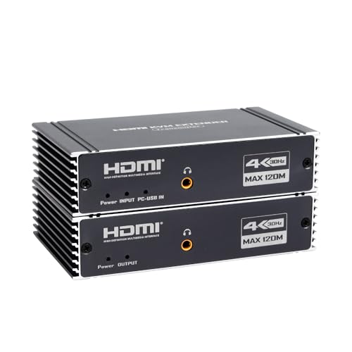 Extensor KVM HDMI 4K 30Hz 120M Extensor HDMI con control KVM USB