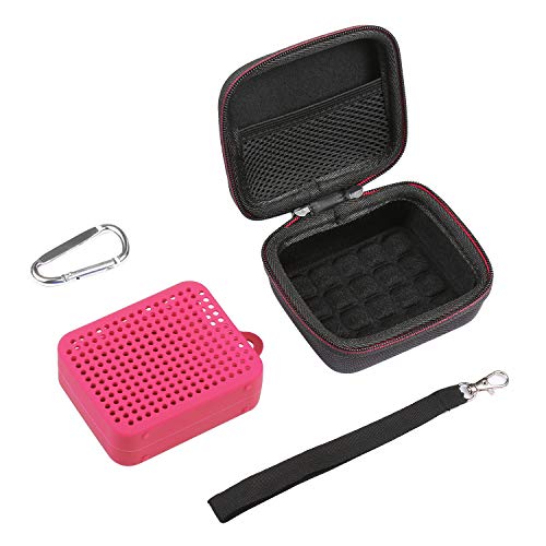 Shucase Hülle für JBL Go 2 Bluetooth Lautsprecher Hard Case, mit Rosa weicher Abdeckung
