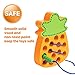 USATDD Wooden Lacing Pineapple Threading Toys Montessori Wood Block Puzzle Travel Game Early Learning Fine Motor Skills Airplane Car Educational Gift for 1 2 3 Years Old Toddlers Baby Kids