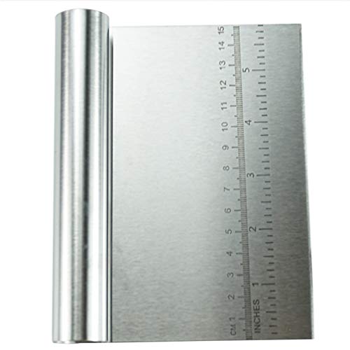 Cabilock 2 peças de raspador de massa de aço inoxidável, cortador de pizza, cortador de massa, corta
