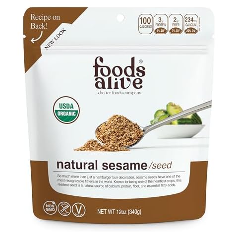 Foods Alive | Organic Natural Sesame Seeds | 12 oz Cover