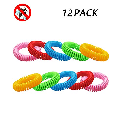 Preisvergleich Produktbild CAMPERS Mückenschutz Armband, 12 Stück Mückenarmbänder Mücken Armband 100% natürlicher Pflanzenextrakt Moskito Armband Geeignet für Erwachsene und Kinder für Camping Klettern Schlafzimmer Grillen
