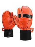 KUTOOK Skihandschuhe Herren Damen Kinder Ski Snowboard Fäustlinge Fausthandschuhe Winterhandschuhe wasserdichte Professionelle Handschuhe für Skifahren Snowboard Orange M