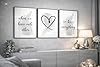 Set of 3 Family Quote Prints | Modern Family Wall Art | Love Quote Home Decor | Minimalist Typography Prints | Living Room Art Set (A3) #1