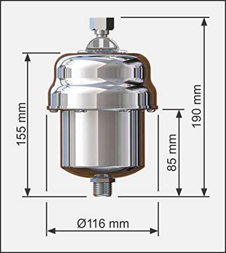 Aquecedor Individual 5 Temperaturas Cardal Cromado Pequeno