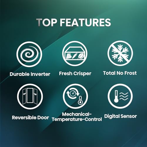 ثلاجة هايسنس HTM60320D3، 418 لتر مع ضاغط عاكس، تقنية نو فروست، صانع ثلج تويست، ضمان 10 سنوات من الشركة المصنعة للضاغط