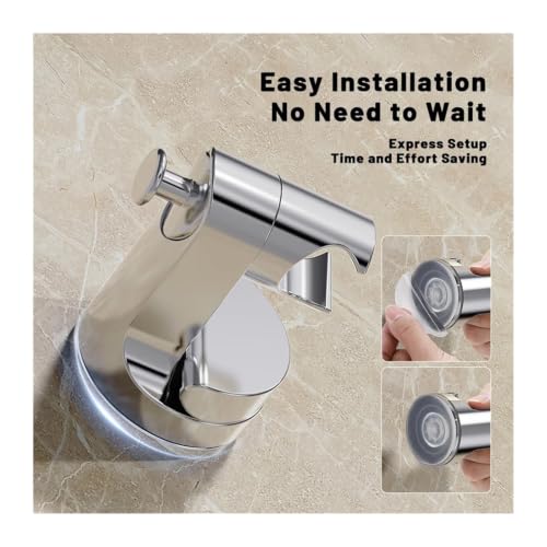 Support de douche à ventouse 360 orientable et adhésif sans perçage