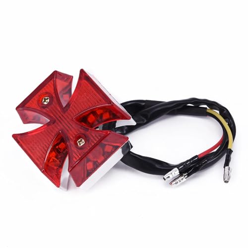 Feu arrière de moto universel avec feu de freinage et éclairage plaque transversale quad