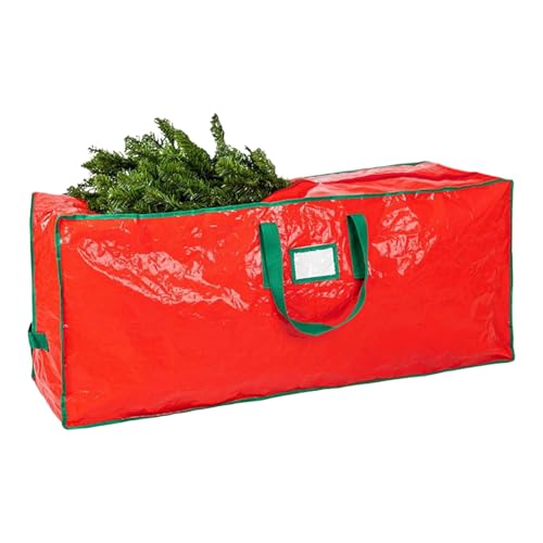 Fourre-tout en sapin artificiel – Organisateur de transport zippé robuste, pochette de rangement spacieuse pour arbre | Étui de décoration Festive sécurisé, emballage intérieur axé sur la sécurité des