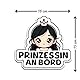 Baby on Board Aufkleber Auto, Prinzesssin an Bord Aufkleber, Baby on Board Sticker 16 x 15 cm, Wetterfest und UV-Beständig aufkleber auto, Sticker Baby und Auto Baby für sichere Fahrten mit Ihrem Kind