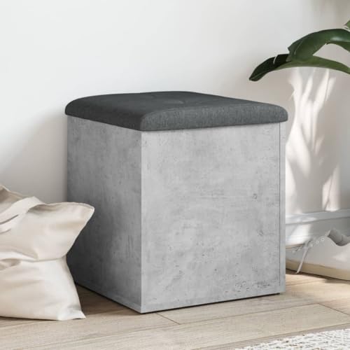 Snsowed Banco con almacenaje Madera ingeniería Gris hormigón 42x42x45cm, Baul Almacenaje Dormitorio, Mueble Almacenaje, Mueble Habitacion, Reposapies Sofa - 835036