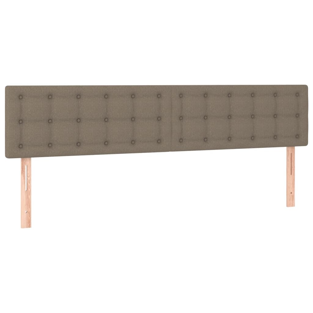 vidaXL Zagłówki, taupe, 180x5x78/88 cm, tkanina