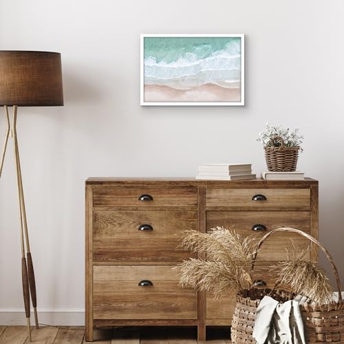 Americanflat 12x18 Poster Frame with Polished Plexiglass - Streamline Collection - Thin Border Picture Frame for Wall Display - Hanging Hardware Included - White