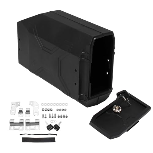 GIDIBII Motorcycle Side Box Plastic Tool Box Water-proof Side Case Compatible with BMW R1250GS/ADV R1200GS/ADV Motorcycle Accessories (Black-A)