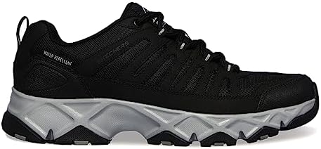 Skechers mens Crossbar Stilholt Oxford, Black/Grey, 13 X-Wide US | Image 1