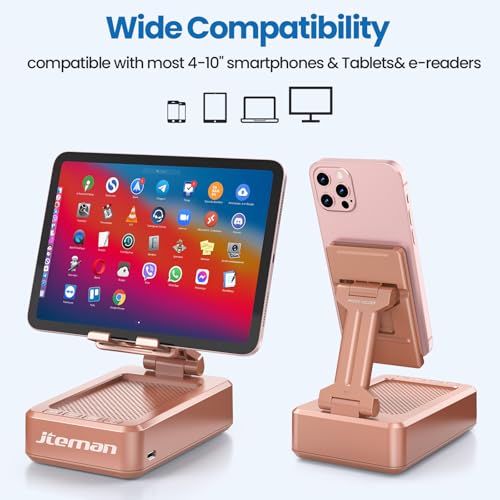 Image of JTEMAN Bluetooth Speaker with Cell Phone Stand,Gifts for Men Tech Gadgets