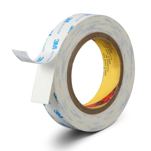Image of Double Sided Foam Tape Heavy Duty 1 inch x16.5Ft | PE Strong Adhesive Tape | Vibration Resistant | for Indoor /Outdoor Paint Wall Mounting Picture Hanging Poster | Damage-Free (1in /25mm x16.5Ft)